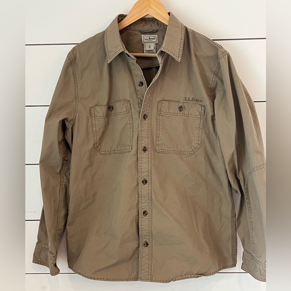 L.L. Bean Men's Khaki Cotton Field Shirt